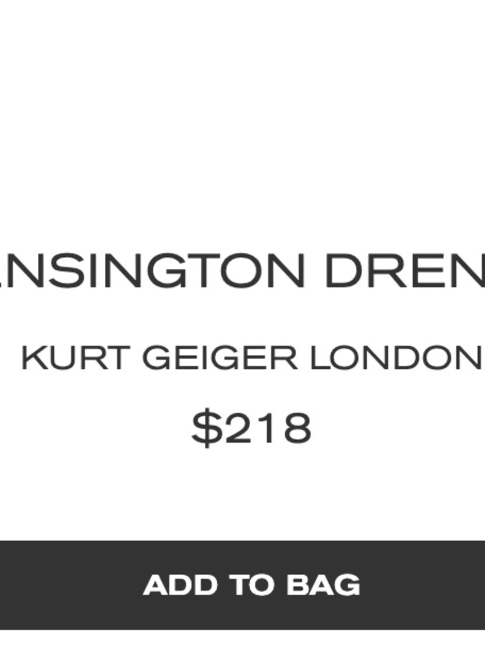 Kurt Geiger Mini Kensington Drench Shoulder Bag in Black Leather
